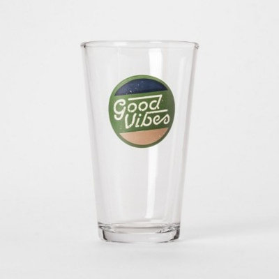 Pint Glass Good Vibes 16oz - Room Essentials