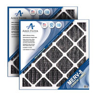 Airex 20x20x1 Carbon MERV 8 Pleated AC Furnace Air Filter, Box of 6 - Actual Size: 19 ½ X 19 ½ X ¾ (Pack of 6)