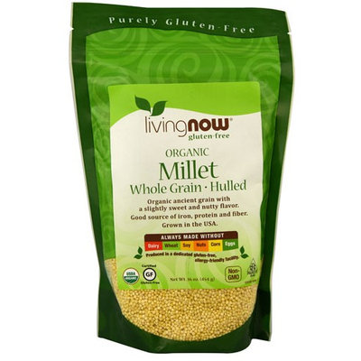 Now Foods NOW Livingnow® Gluten Free Organic Millet - 16 oz pack of 12