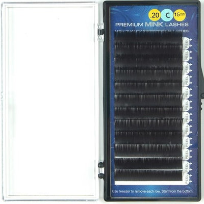Premium Mink Lashes C-Curl (0.20mm x 15mm) by Professional Lashes