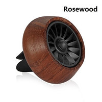 Modernlife Car Fragrance Diffuser Air Freshner Vent Clip Wooden Car Aromatherapy Essential Oil Diffuser Air Purifier with 3 Refill Oil Pads (Rosewood)