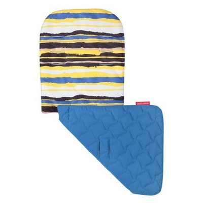 Maclaren Seat Liner, Messy Stripe Spectra Yellow/Deep Water (Discontinued by Manufacturer) (Discontinued by Manufacturer)