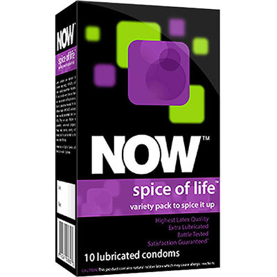 Now Spice of Life - Pleasure Pack Condoms, 10 count