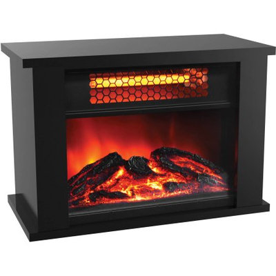 Life Pro Mini Fireplace Infrared Quartz Electric Space Heater Energy Efficient