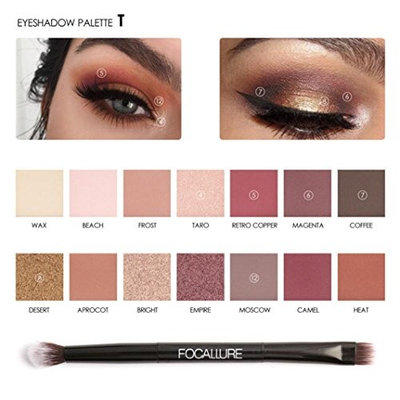 YJYdada FOCALLURE 14 Colors Pearlized Color Eyeshadow Powder Eye Shadow Palette Set