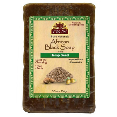 OKAY African Black Soap Hemp Seed 156 g - 5.5 oz
