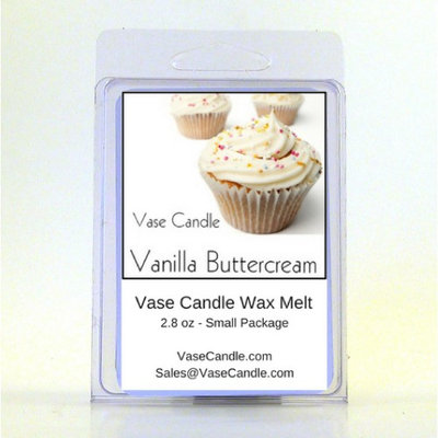 2 Vanilla Buttercream Vase Candle Melts 2.8 oz Premium Highly Scented Soy Paraffin Wax Tarts 50 Hours (Pack of 2)