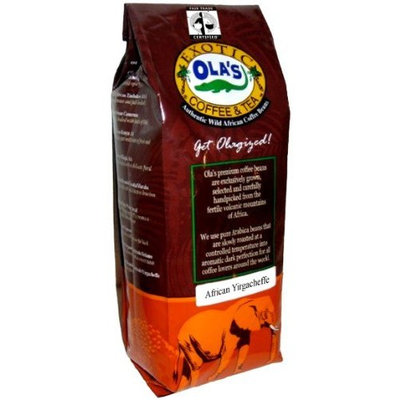 Ola's Exotic Super Premium Coffee Organic Fair-Trade Yirgacheffee AA Ground Coffee, 12-Ounce Bag