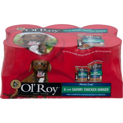 Wal-mart Stores, Inc. Ol' Roy Meaty Loaf Chopped Chicken Flavor in Meaty Juices Canned Dog Food, 13.2 oz, 6 count