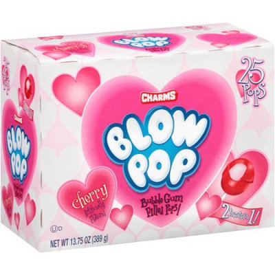 Charms Valentine Cherry Blow Pops, 25 count, 13.75 oz