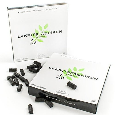 Lakritsfabriken Swedish Premium Licorice Salty Liquorice 5.29-ounce (150 gram) Candy