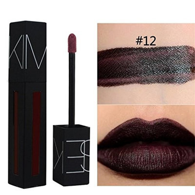 Hunputa Lipstick,Women Professional New KIMUSE 12Colors Shine Lip Gloss Long Lasting Non-stick Cup Lipstick