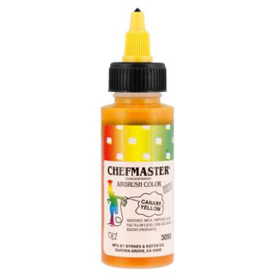 Chefmaster 2-Ounce Canary Yellow Airbrush Cake Decorating Food Color