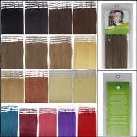 16-24 Inch Color Long 17 Colors 5 Length Tape in Premium Remy Human Hair Extensions_20 Pcs Set 70g Weight Straight Women Beauty Salon Style Design