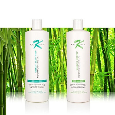 Aromatic Shampoo & Conditioner 16oz Therapeutic ,Sodium Chloride and Paraben Free For Daily Use. Recommended After Keratin Treatment (2 pack bundle)