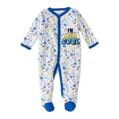 Quiltex Newborn Baby Boys' Cotton Coverall Sleep 'n Play