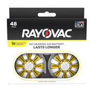 Rayovac Size 10 Hearing Aid Batteries, 48-Pack 10-48