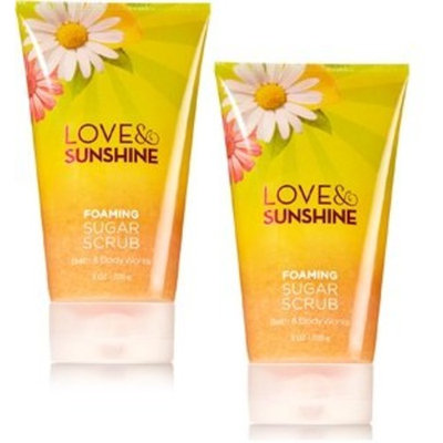 Bath and Body Works 2 Pack Love and Sunshine Foaming Sugar Scrub 8 Oz.