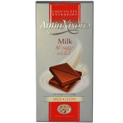 Antiu Xixoria No Sugar Added Milk Chocolate Bar, 4.4 oz