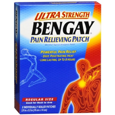 BENGAY Pain Relieving Patches Ultra Strength Regular Size 5 Each