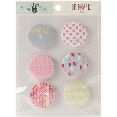 Notions Marketing Fancy Pants BEL2161 Beloved Flair Embellishments 6-Pkg