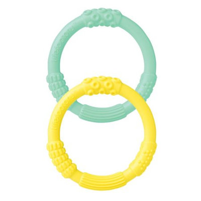 Silicone Teether Dual Pack Mint/Banana Lifefactory 2 Pack