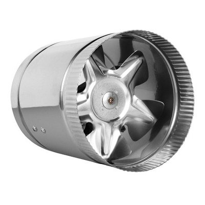 Hydro Crunch 240 CFM 6 in. Inline Duct Booster Fan for Indoor Garden Ventilation