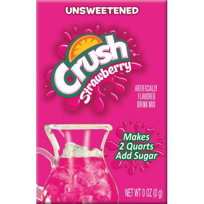 Jel Sert Crush Unsweetened Envelopes! Drink Mix, Strawberry, 0.23 Oz, 36 Ct