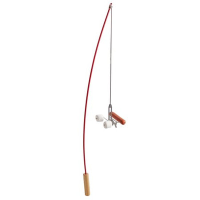 Firebuggz Hot Dog and Marshmallow Roasting Campfire Fishing Pole - Red