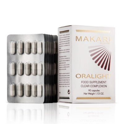 Makari Oralight 100% Drug-Free Skin Lightening Dietary Supplement? Melanin Blocking Regimen for Hyperpigmentation, Age Spots & Uneven Skin? 90 Softgel Capsules
