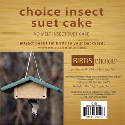 Bird's Choice Choice Insect Suet Cake - 11.75 Oz