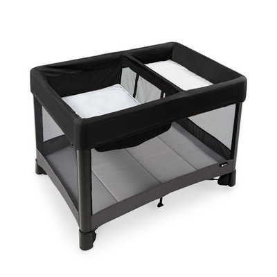 4moms breeze plus portable playard, with removable bassinet and changing station