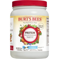 Burt's Bees Plant-Based Protein Powder, Healthy Radiance - Vegetarian Pea Protein, 21.5oz, Vanilla