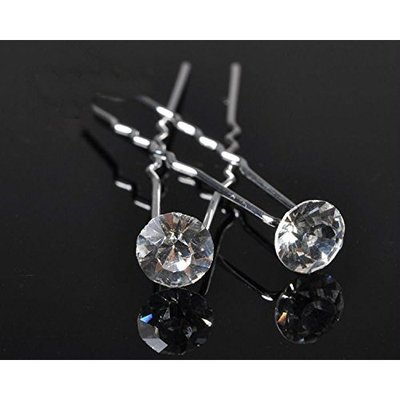 GBSTORE 12 Pcs Transparent Crystal Rhinestones Hair Pins, Beautiful Hair Accessories for Every Occasion