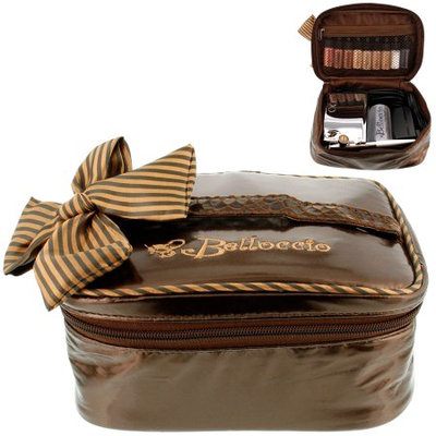 Belloccio Airbrush Makeup Travel Carry Bag Brown Cosmetic Organizer Storage Case