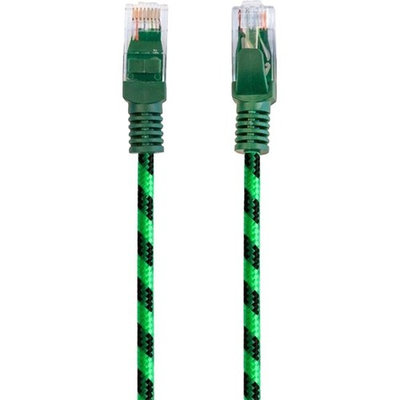EKG ZKEGEB14 Cat 5e RJ-45 M-M Patch Cable Cotton Braided & PVC - Green