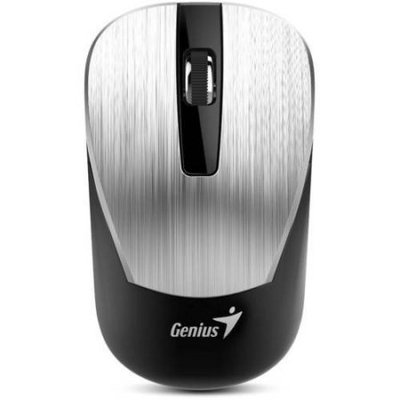 Genius NX-7015 Mouse - BlueEye - Wireless - Radio Frequency - Silver - USB - 1600 dpi - Scroll Wheel - 3 Button(s) - Symmetrical