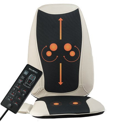 Belmint Massaging Seat Cushion with Shiatsu Deep Kneading, Vibrating, Rolling & Heat - Equipped with 6 Customizable Massaging Programs for a Full Relaxing Massage on Upper and Lower Back