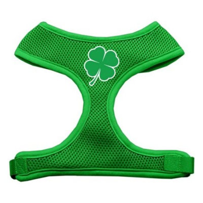 Mirage Pet Products Shamrock Screen Print Soft Mesh Dog Harnesses, Small, Emerald Green