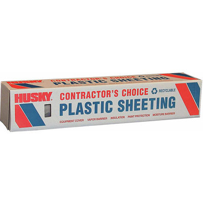 Husky 4 mL Polyethylene Opaque Plastic Sheeting, 20' x 100'