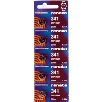 #341 Renata Watch Batteries 5Pcs: Health & Personal Care
