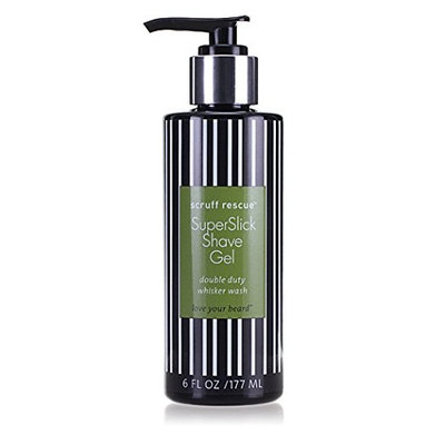 Scruff Rescue SuperSlick Shave Gel For Best Natural Close Wet Shave Without Razor Rash Or Burns 6 Fl Oz