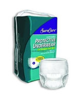 SureCare(TM) Protective Underwear, Moderate Absorbency, Medium: Waist/Hip: 34in-46in, 4 Green Strands Band, Pack Of 20