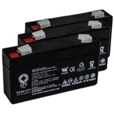 SPS Brand 6V 1.3 Ah (Terminal T1) Replacement battery for Jolt Batteries SA613 (3 PACK)