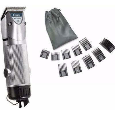 Oster A5 Turbo 2-Speed 78005-314 Animal Clipper + Oil+ 10 Piece Comb Set