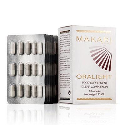 Makari Oralight 100% Drug-Free Skin Lightening Dietary Supplement - Melanin Blocking Regimen for Hyperpigmentation, Age Spots & Uneven Skin - 90 Softgel Capsules