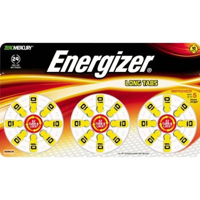 Energizer EZ Turn & Lock Size 10 Hearing Aid Batteries, 16-Count