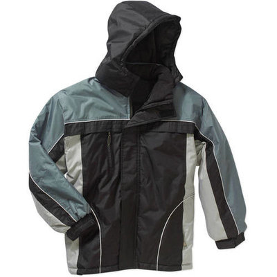 Climate Concepts Boys Midweight Color Block Polar Fleece Lined Hooded Jacket
