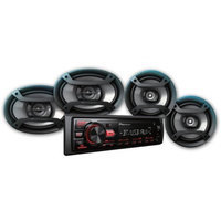 Pioneer Bluetooth Car Stereo Receiver Bundle with Two 6.5