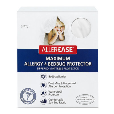 AllerEase Maximum Allergy & Bed Bug Protection Zippered Mattress Protector